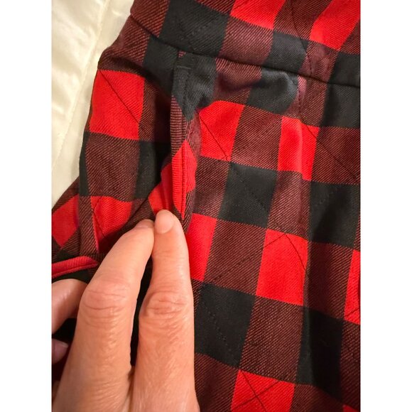 MSGM Quilted Plaid Checkered Midi Skirt Front Slit Side Pockets Italy S Read NST - Picture 7 of 12